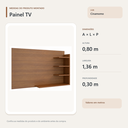 Ver imagem 3 de Painel para TV até 42 Polegadas com Prateleiras Cinamomo Formimóveis
