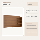 Ver imagem 4 de Painel para TV até 42 Polegadas com Prateleiras Cinamomo Formimóveis