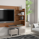 Ver imagem 2 de Painel para TV até 42 Polegadas com Prateleiras Cinamomo Formimóveis