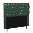 Ver imagem 3 de Cabeceira Estofada Maria 100CM Solteiro Strass Suede Verde - D A DECOR