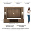 Ver imagem 3 de Rack Estante Tv 65 Polegadas com Leds Berlim Multimóveis Madeirado