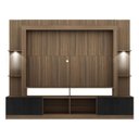 Ver imagem 6 de Rack Estante para Tv até 65 Polegadas com Leds Berlim Multimóveis Madeirado/preto