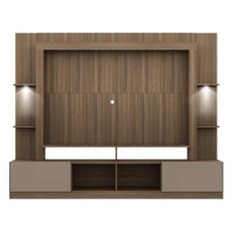 Rack Estante TV 65 Polegadas com Leds Berlim Multimóveis Madeirado/Lacca Fumê - 6