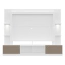 Ver imagem 6 de Rack Estante TV 65 Polegadas com Leds Berlim Multimóveis Branco/Lacca Fumê