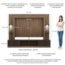 Ver imagem 3 de Rack Estante TV 65 Polegadas com Leds Berlim Multimóveis Madeirado/Tenerife