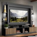 Ver imagem 1 de Rack Estante TV 65 Polegadas com Leds Berlim Multimóveis Preto/Madeirado