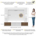Ver imagem 3 de Rack Estante com Suporte para TV até 65 Polegadas e Leds Berlim Multimóveis Branco/Madeirado