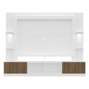 Ver imagem 6 de Rack Estante com Suporte para TV até 65 Polegadas e Leds Berlim Multimóveis Branco/Madeirado