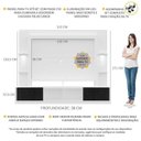 Ver imagem 3 de Rack Estante com Suporte para TV até 65 Polegadas e Leds Berlim Multimóveis Branco/Preto