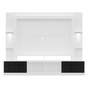 Ver imagem 6 de Rack Estante com Suporte para TV até 65 Polegadas e Leds Berlim Multimóveis Branco/Preto