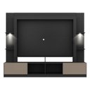 Ver imagem 6 de Rack Estante com Suporte para TV até 65 Polegadas e Leds Berlim Multimóveis Preto/Lacca Fumê