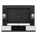 Ver imagem 7 de Rack Estante com Suporte para TV até 65 Polegadas e Leds Berlim Multimóveis Preto/Branco