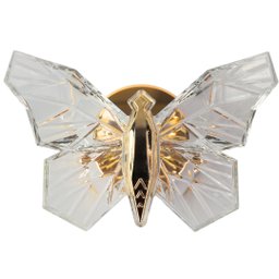 Arandela Borboleta Led Cristal+metal Dourado 3k 4k 6k Bivolt - 1