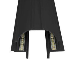 Perfil Embutir Alumínio Preto no Frame Luz Indireta para Fita de Led 1 Metro - 2