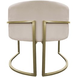 Kit 2 Poltronas Decorativa Recepção Luna Suede Cores Base de Ferro Champagne - 8