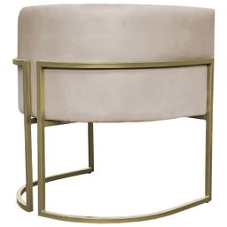 Kit 2 Poltronas Decorativa Recepção Luna Suede Cores Base de Ferro Champagne - 7