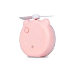 Mini Ventilador Portátil Porquinho com Espelho LED Maquiagem - 3