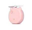 Ver imagem 3 de Mini Ventilador Portátil Porquinho com Espelho LED Maquiagem