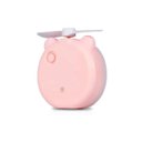Ver imagem 3 de Mini Ventilador Portátil Porquinho com Espelho LED Maquiagem