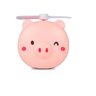 Mini Ventilador Portátil Porquinho com Espelho LED Maquiagem - 2