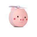 Ver imagem 1 de Mini Ventilador Porquinho Portátil com Espelho LED Maquiagem
