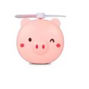 Ver imagem 7 de Mini Ventilador Porquinho Portátil com Espelho LED Maquiagem