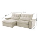 Ver imagem 2 de Sofá Lua Linho 02 Módulos 120 Cm B25cm Meu Sofá Online A302 Linho Branco