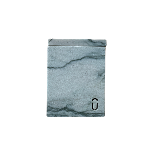 Pote Organize com Tampa Quartzito Perla Grey Polido 11x9cm