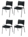 Ver imagem 2 de Cadeira Iso Base Cinza Escola, Escritório - Kit 4 Un