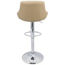 Ver imagem 5 de Kit 4 Banquetas Milano Carmel Estofada Giratória C/ Regulagem - Bege
