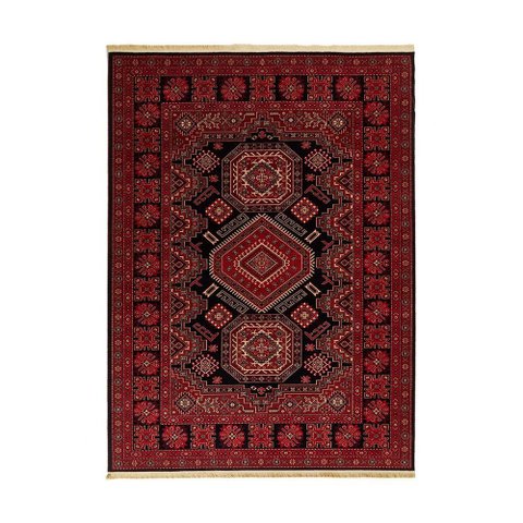 Tapete Persa Vermelho Antialérgico para Sua Casa Elegância e Conforto 150x100cm