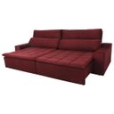 Ver imagem 5 de Sofá Connect com Pillow Veludo Bordô 5 Lugares 2.90M Retrátil e Reclinável