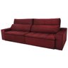 Sofá Connect com Pillow Veludo Bordô 5 Lugares 2.90M Retrátil e Reclinável - 4