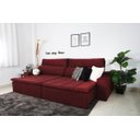 Ver imagem 1 de Sofá Connect com Pillow Veludo Bordô 5 Lugares 2.90M Retrátil e Reclinável