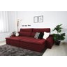 Sofá Connect com Pillow Veludo Bordô 5 Lugares 2.90M Retrátil e Reclinável - 1