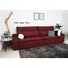 Sofá Connect com Pillow Veludo Bordô 5 Lugares 2.90M Retrátil e Reclinável - 6