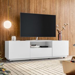 Rack Para Sala De Estar TV até 65 polegadas Branco Home Royal - 1
