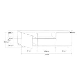 Rack Para Sala De Estar TV até 65 polegadas Branco Home Royal - 6