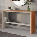 Ver imagem 1 de Aparador Premium 1 Prateira 100% Mdf Naturalle/off White - Mavaular