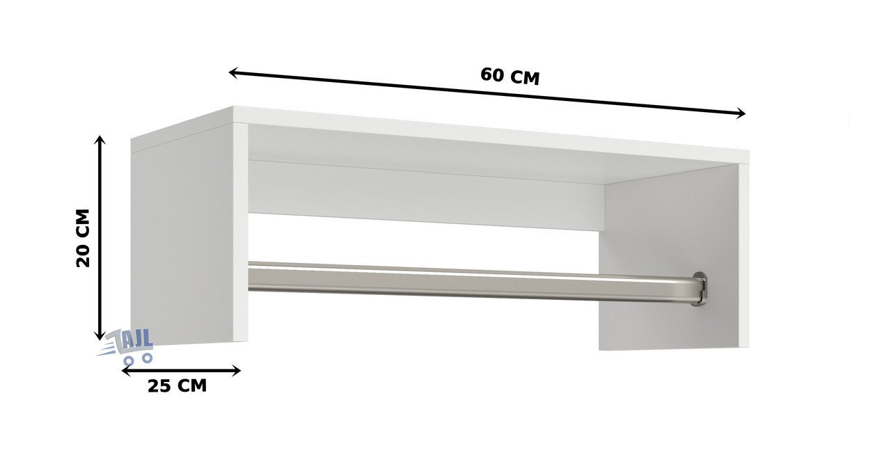 Kit (C/ 4 unidades) Cabideiros MdP De Parede Arara AJL Cabides suspensos - 6