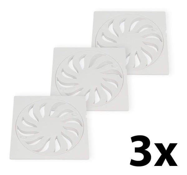 Grelha Abre/fecha Branco Quadrado Pvc Dn 150 Tigre 3 Uni - 1