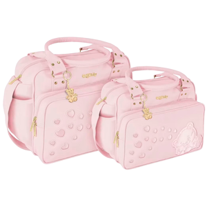Kit Bolsas Maternidade Griff Baby Ursinho Rosa