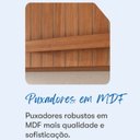 Ver mais imagens de Cozinha Compacta 6 Portas 1 Gaveta 110cm com Nicho Itaflriz Itatiaia Marrom/Cinamomo/Off White