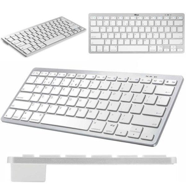 Teclado Bluetooth para iPad Mini 5 Branco/Prata