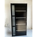 Ver imagem 3 de Porta Alumínio 210x80 com Vidro - Lambril Simples Preta