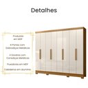 Ver imagem 3 de Guarda Roupa Casal Diplomata 8 Portas Freijó Off White Moval