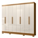 Ver imagem 1 de Guarda Roupa Casal Diplomata 8 Portas Freijó Off White Moval
