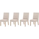 Ver imagem 1 de Kit 4 Cadeiras Sala Jantar Eloá 4 Un Nature/suede Light Linho - Henn