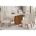 Ver imagem 3 de Kit 4 Cadeiras Sala Jantar Eloá 4 Un Nature/suede Light Linho - Henn