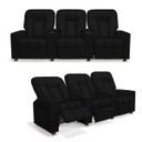 Ver imagem 3 de Conjunto de Poltronas Sala de Cinema Reclináveis 2 e 3 Lugares Pequim Pu Preto G23 - Gran Belo
